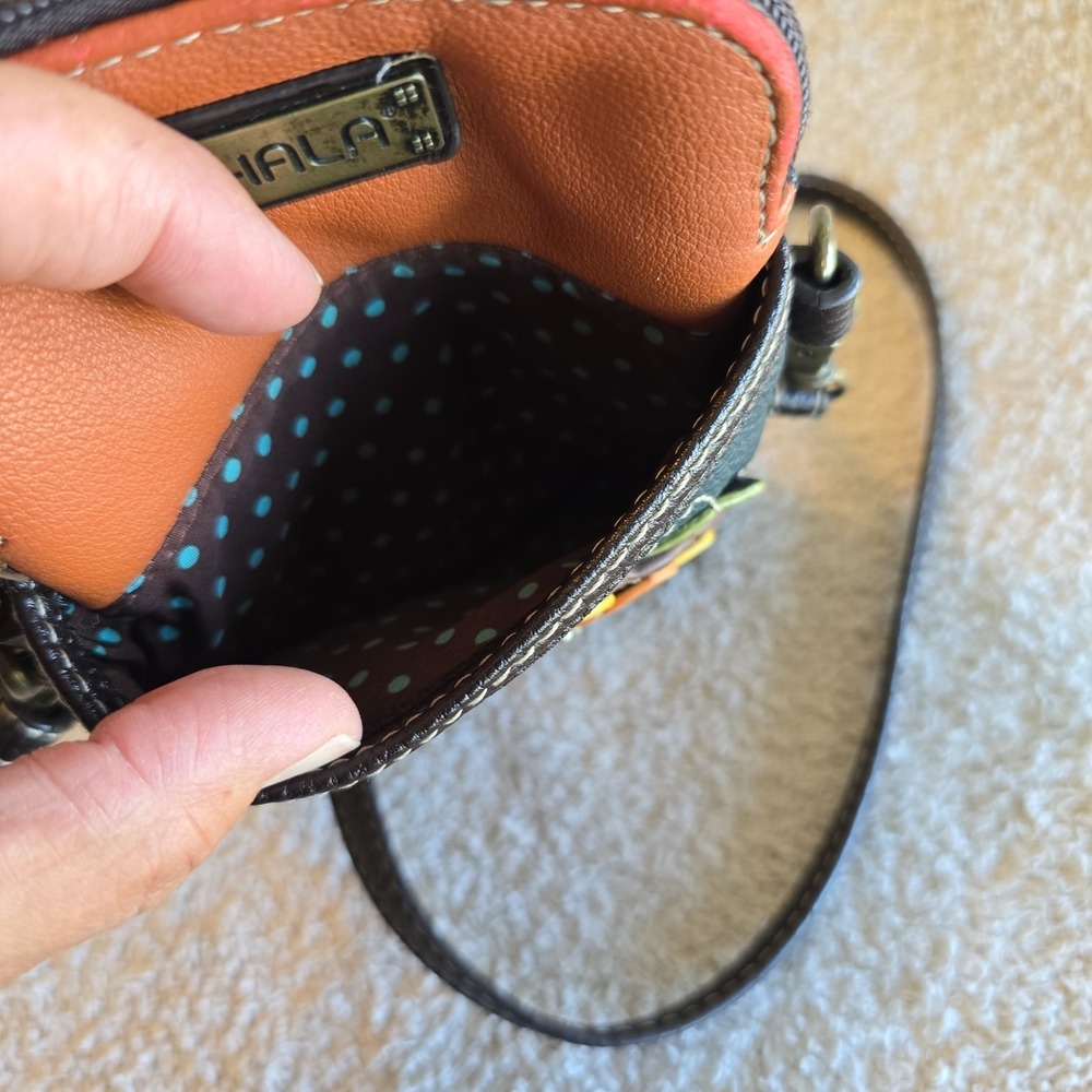 Chala Cellphone Purse Bag Crossbody Sunflower Bee Adjustable Convertible Strap - Picture 4 of 13